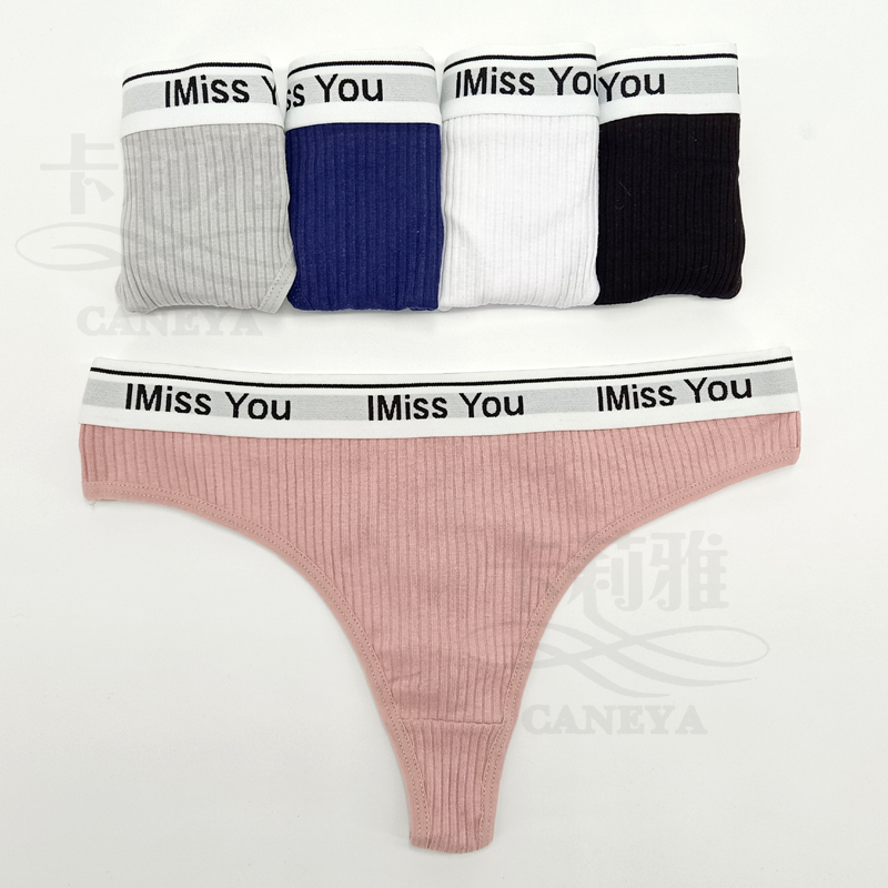 Bragas cómodas y transpirables de señora Underware Cotton Ladies Thong Women 