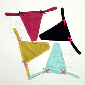 Ladie's tanga tanga encaje mariposa bragas algodón fino