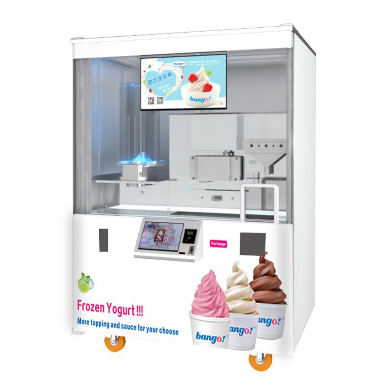 Máquinas expendedoras de helado suave automático para servicio las 24 horas.